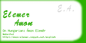elemer amon business card