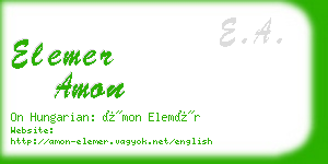 elemer amon business card